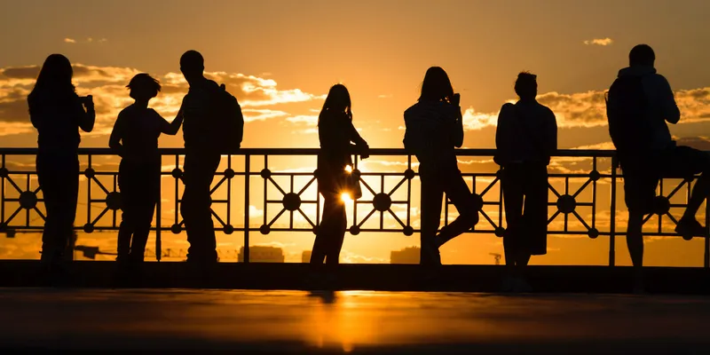 Силуэты на закате